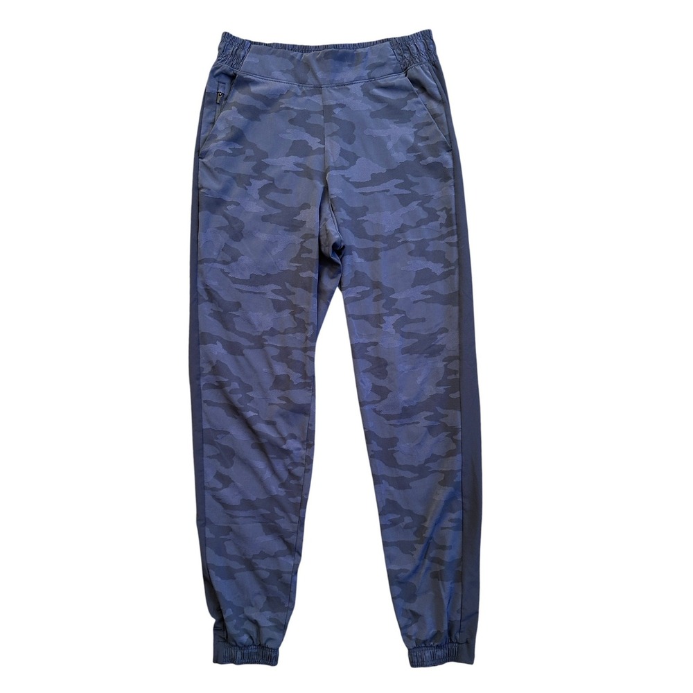 Athleta Brooklyn Textured Jogger Womn 6T Navy Blue Camo Tall Excellent Condition